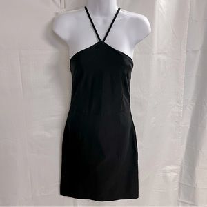 Gracie ladies, black halter neck tie skater dress size large